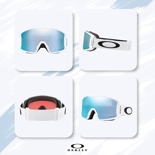 OAKLEY Line Miner LARGE/MEDIUM Ski Goggles For Men For Women OO7070, OO7093+ Bundle Accessory Leash Kit,Microfiber Pouch