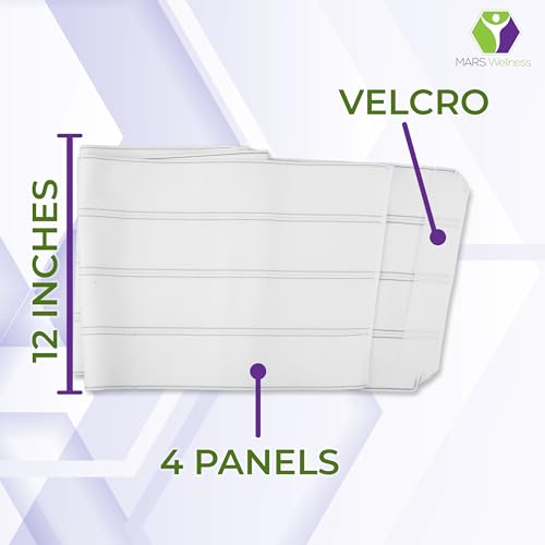 MARS WELLNESS Premium Plus Size Bariatric Abdominal Binder - 12" 4 Section/Panel - Bariatric Binder Abdominal Brace for Me...