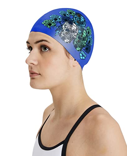 Arena Drew Kibler Collection Silicone Swim Cap Signature Edition Classic Fit for Everyday Use and Training, One Size