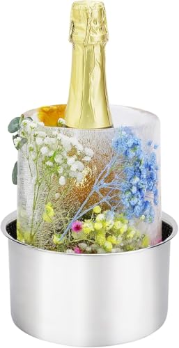 Ice Mold,Ice Bucket Mold, Ice Mold Wine Bottle Chiller,DIY Ice Bucket Mold for Wine Champagne and Cocktails,Ideal Gift for...
