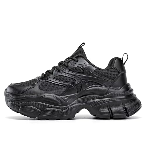 Women's Road Running Shoes Non Slip Ladies Walking Fashion Athletic Chunky Sneakers Work Gym Lightweight Mesh Soft Sole