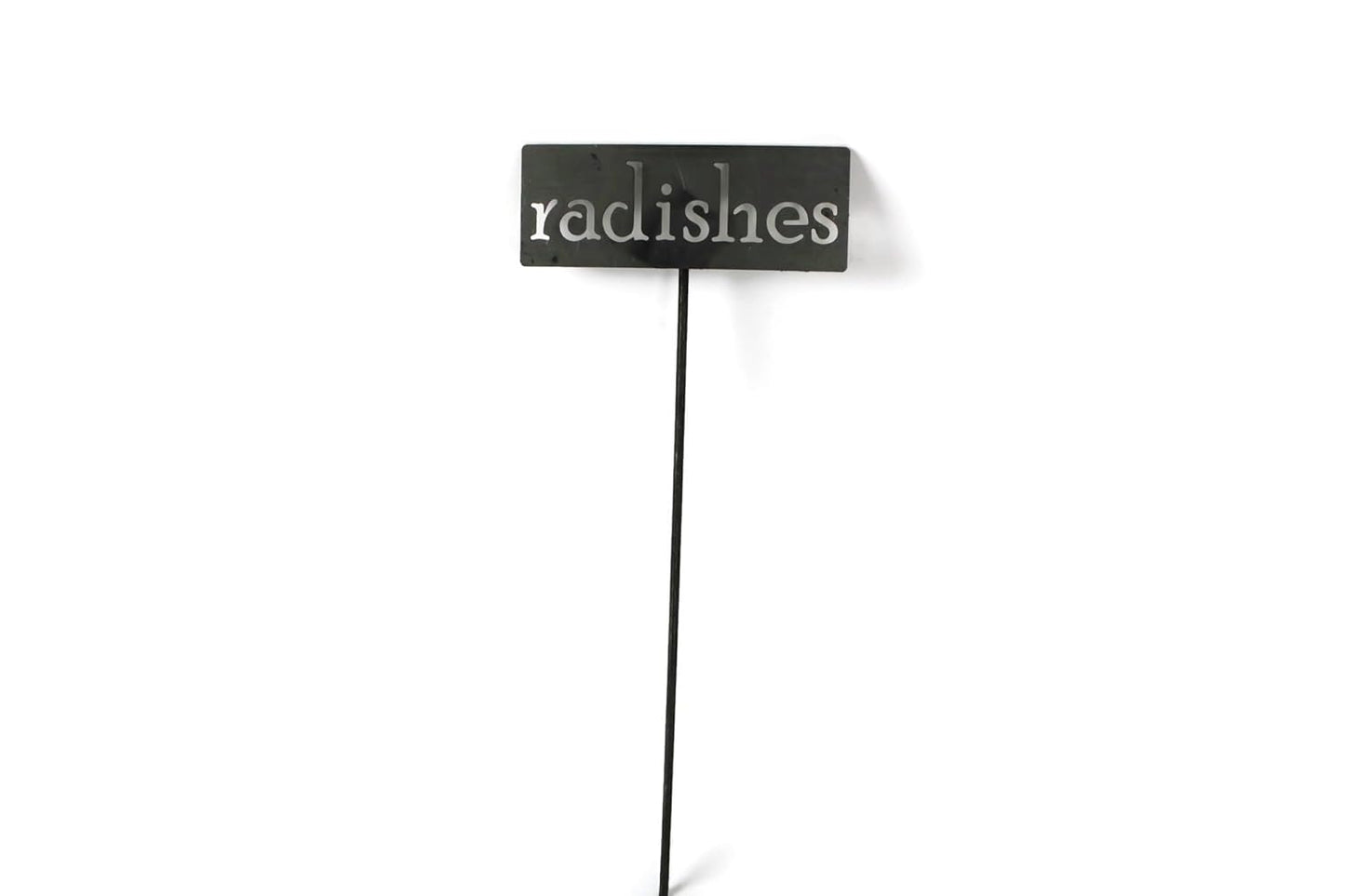 Classic Metal Garden Markers 19 Inches Tall (radishes, Raw, Unfinished Steel (will rust with time))