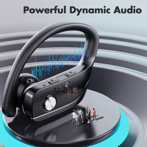 Caymuller Wireless Earbuds Bluetooth Headphones 48Hrs Play Back Sports Earphones with LED Display Built in Mic Deep Bass S...
