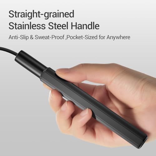 Jump Rope, Tangle-Free Rapid Speed Jumping Rope Cable with Ball Bearings for Women, Men, and Kids, Adjustable Steel Jump R...