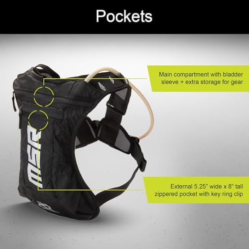 MSR Low-Profile Race Hydration Pack – 2-Liter Water Bladder Backpack – Lightweight, Secure Fit for Off-Road, Dirt Bike, MT...
