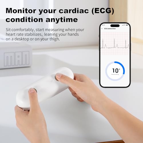 Monerr Portable ECG Monitor | Record and Store One-Lead ECG Signals | Monitor and Display Heart Rate for Home Health Care ...