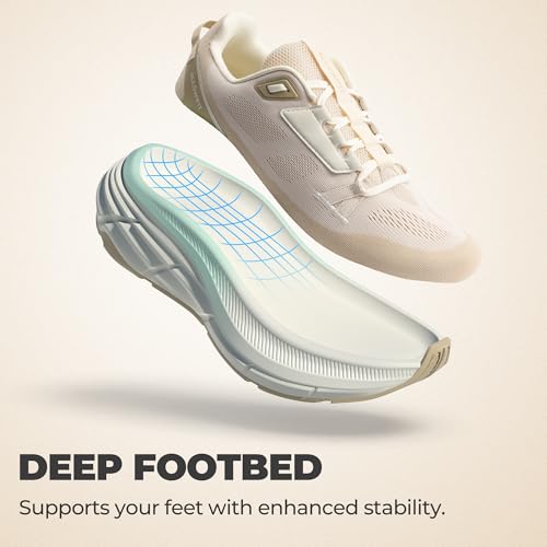 ALLSWIFIT Women's Walking Shoes Cushion Running Tennis Non-Slip Comfortable Workout Gym Athletic Breathable Fashion Sneake...