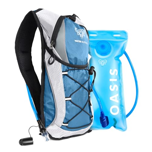 Water Buffalo Hydration Backpack - Lightweight Hydration Pack with 2L Water Bladder - Water Backpack for Hiking, Running, ...