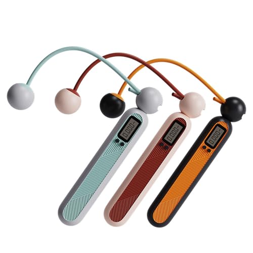 MOMOJIA Weighted Jump Rope with Counter with Digital Counter for Indoor Outdoor Fitness Weight Loss Exercise Adjustable