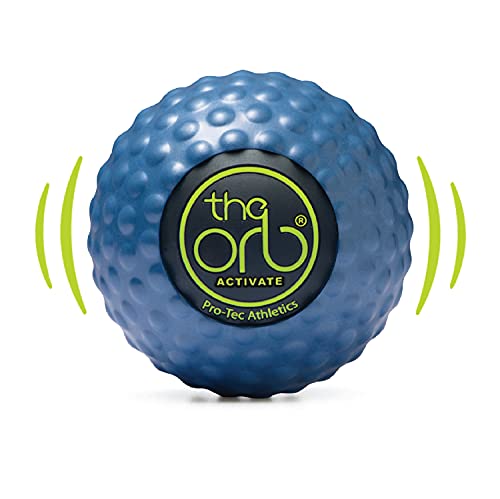 Pro-Tec Athletics Orb Activate Vibrating Massage Ball 4.5”, Blue, Deep Tissue, Muscle Relief, Hamstring, Quadriceps, Calf,...