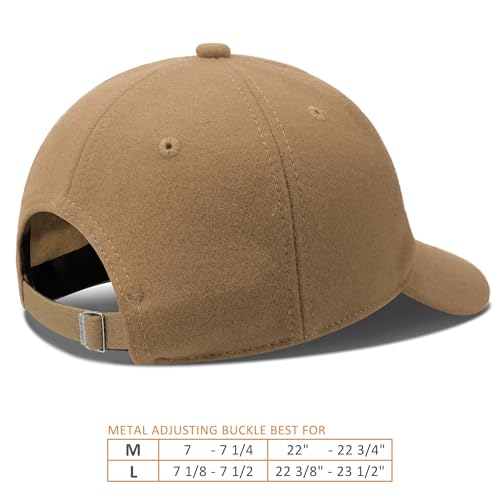 GADIEMKENSD Unstructured Wool Baseball Caps Winter Warm Hat Adjustable