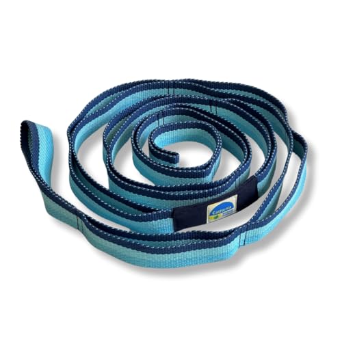 California Yoga Strap | Yoga Belt with Loops | 12 Multi Loop & Non-Elastic | Stretching Strap | Gym Workout & Exercise Ban...