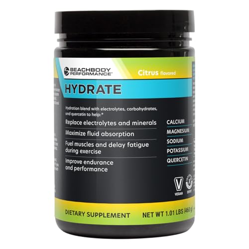 BODi Hydrate Performance Hydration Supplement, Quercetin Enriched Electrolyte Powder, 4 Key Electrolytes: Potassium, Magne...