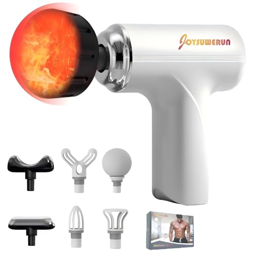Massage Gun with Heat – Powerful Deep Tissue Massager, Handheld Mini Massage Gun for Full-Body Muscle Relief, Adjustable S...