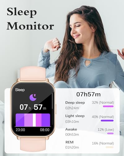 RUIMEN Smart Watches for Men Women (Answer/Make Calls, 2 Bands Included), 1.8" Smartwatch for iOS/Android Phones, Fitness ...