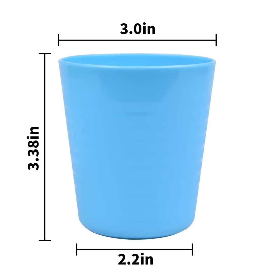 fulong Eco-friendly Unbreakable BPA Free Dishwasher Safe Plastic Drinking Cups for kids&Adult,Reusable Water Tumblers dishwasher safe (8oz-Set of 6)