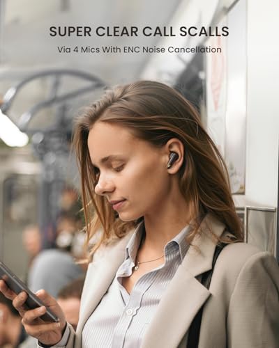 wegear Wireless in-Ear Earbuds with 4 Mics ENC Call-Enhancing Rophones, 40H Playtime, Bluetooth 5.4, IPX5 Waterproof, True...