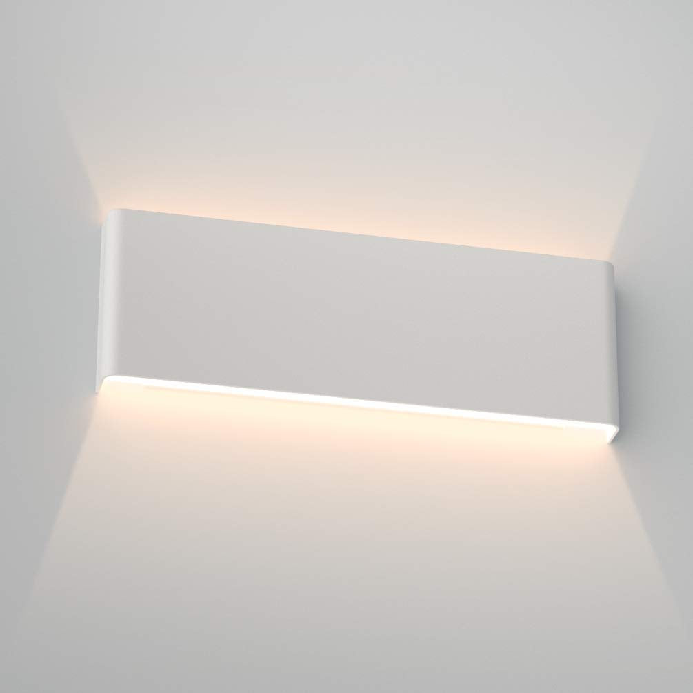 Aipsun Modern Vanity Light - 15.75in Matte White Up and Down LED for Bathroom, Warm Light 3000K, Aluminum Material