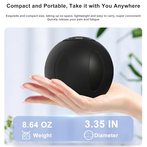 JIEJUNJIE Vibrating Massage Ball with 5-Speed Mode for Muscle Recovery, Myofascial Release - Deep Tissue Massage Ball for ...