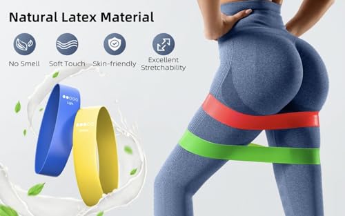 Resistance Bands Set for Workout – 5 Pack Durable Loop Exercise Bands for Strength Training, Physical Therapy, Yoga, Pilat...