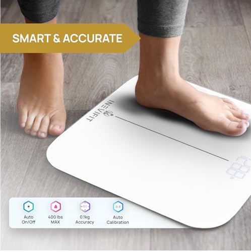 INEVIFIT Smart Premium Bathroom Scale, Highly Accurate Bluetooth Digital Bathroom Body Weight Scale, Precisely Measures We...
