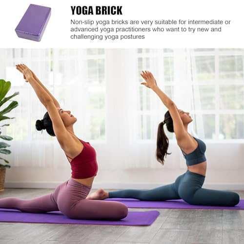 Yoga Blocks 2 Pack, High Density EVA Foam Block, Non-Slip Yoga Bricks, Gym Bricks, Fitness Exercise Blocks for Balance Tra...