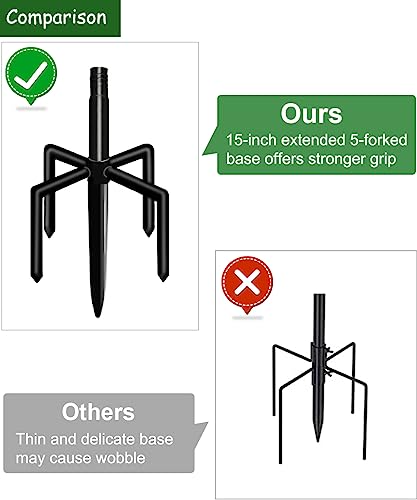 Mokeyder 105 Inch Bird House Pole Mount Kit, Adjustable Heavy Duty Bird Feeder Pole for Outdoors, Universal Mounting Post ...