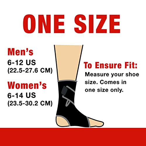 ACE Brand Adjustable Compression Ankle Support, Moderate Support for Weak, Sore or Injured Joints, Adjustable Straps, One ...