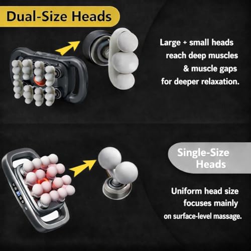 otpuskay 24-Head Deep Tissue Massage Gun Set – Portable Percussion Massager with 9 Modes & 9 Intensities, Quiet Rechargeab...