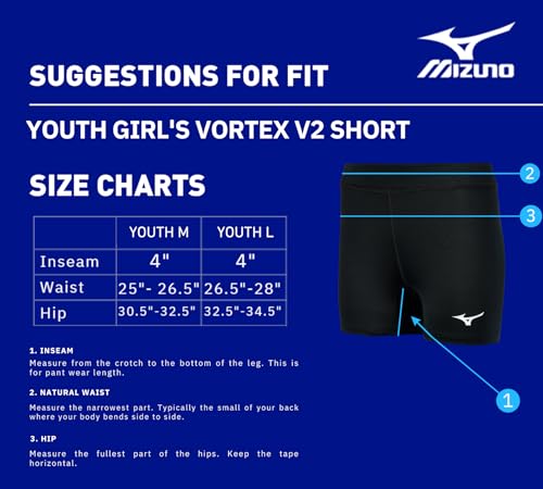 Mizuno Girls Vortex V2 Volleyball Short