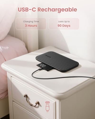 RENPHO Portable Rechargeable Scale for Body Weight, Travel Weight Scale with Travel Makeup Mirror, Slide-Out LED Display, ...