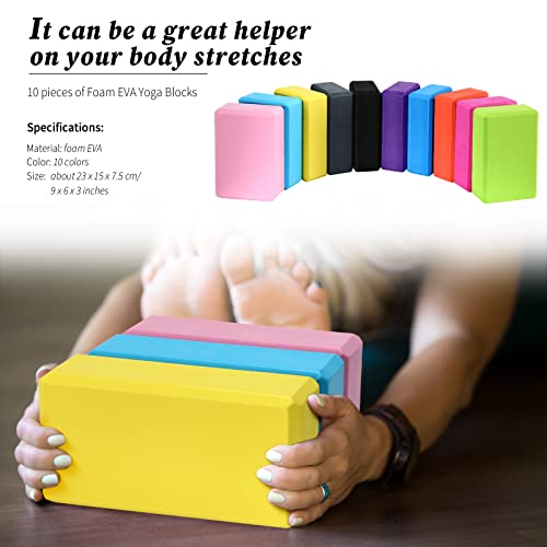 20 Pcs Foam EVA Yoga Blocks Lightweight Yoga Bricks Non Slip Supportive Foam Blocks Yoga Prop Accessories for Yoga, Pilate...