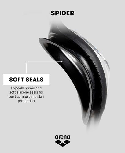 ARENA Unisex Adult Spider Swimming Goggles for Beginners Men and Women Fitness Swimming Anti Fog Non-Mirror Lens No Leak Seal