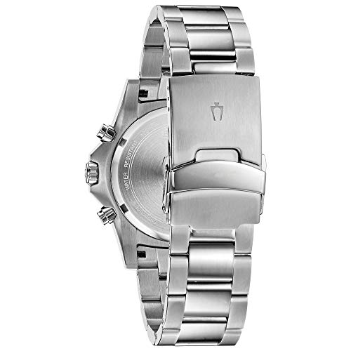 Bulova Men's Classic Sport 6-Hand Chronograph Quartz Watch, Calendar Date, Luminous Hands and Markers, 100M Water Resistan...