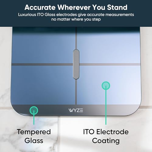 Wyze Smart Scale X - Digital Bathroom Scale for Body Weight, BMI, Body Fat, Muscle Mass, Heart Rate Monitor | Sync with He...