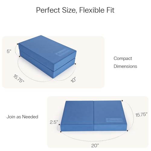 StrongTek 2-in-1 Non-Slip Balance Pad - High-Density Foam Cushion, Supportive Exercise Mat & Knee Pad for Core Training, Y...