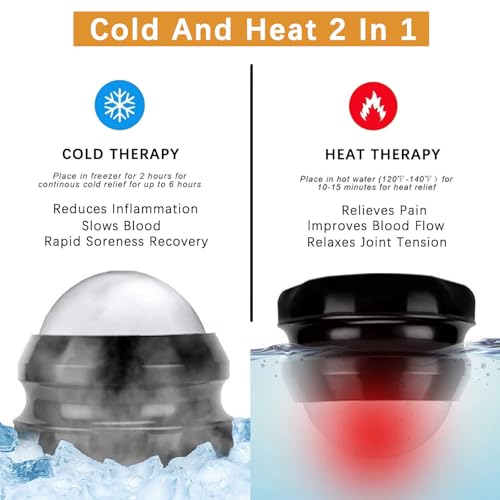 Acreditch Cold Massage Roller Ball - Deep Tissue, Stiffness, 6 Hours Cold Therapy Manual Massage Ball, Joint Pain, Stress ...