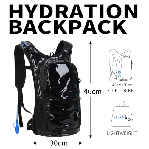 Roptat Hydration Backpack Pack with 2L Hydration Bladder - Lightweight Water Backpack Water Pouch for Women Men Running Ri...