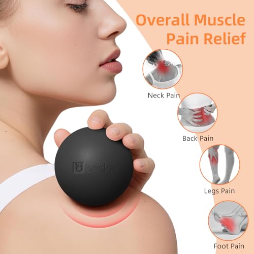 Massage Lacrosse Balls for Myofascial Release, Trigger Point Therapy and Yoga Therapy, Foot Massage Ball to Relieve Planta...