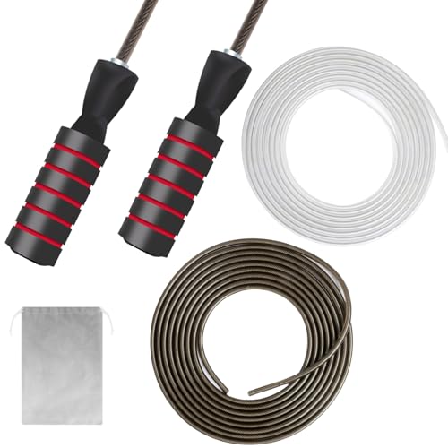 Tofeer Skipping Rope, Adjustable Jump Rope for All Ages Men Women Kids Adults Suitable for Gym School Sports Outdoor and F...