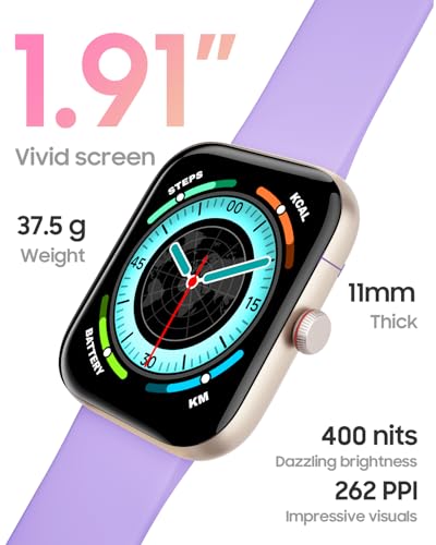 TOOBUR Smart Watch for Women, Alexa Built-in, Answer/Make Calls, 1.91" HD Screen Fitness Watch, IP68 Waterproof, 100 Sport...