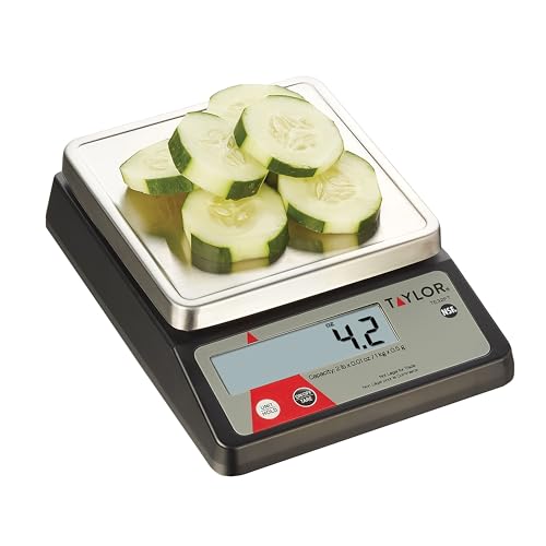 Taylor Compact Digital Portion Control Scale, Food Scale for Precise Weight Measuring and Portion Control, Tare and Hold F...