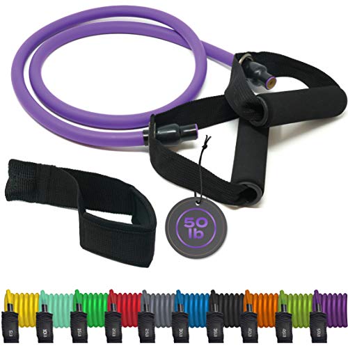 Resistance Bands Set for Men, Women, Exercise & Workout. Fitness Bands for Leg & Bicep Work. Workout Bands for Working Ou...