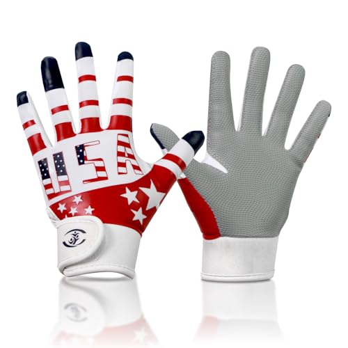 GOWISDOM Youth Baseball Batting Gloves,Softball Batting Gloves Grip Sports Kids Boys Girls Batting Gloves Super Grip for E...