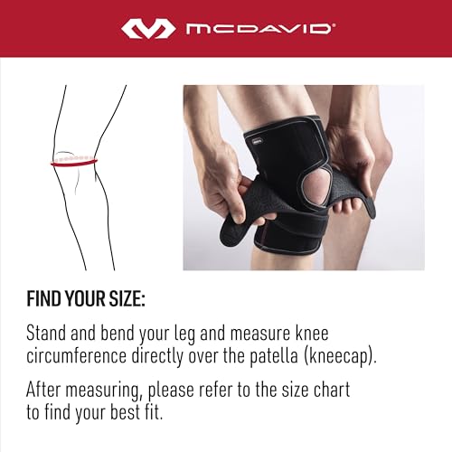 McDavid Versatile Knee Support Wrap w/Side Stays for Patella Support, Tendonitis, Knee Stability, Knee Compression, Lightw...