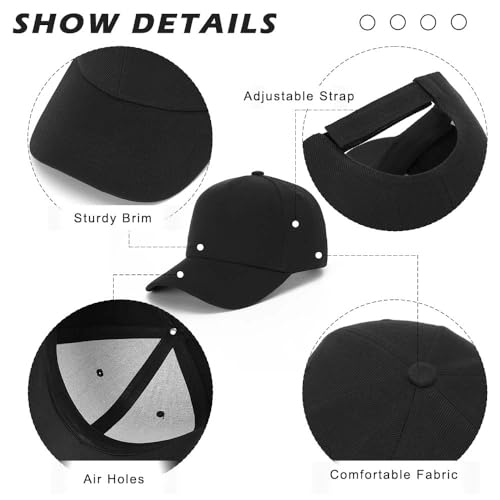 ZH Plain Adjustable Baseball Cap - Lot of 12 Unisex Blank Design Caps