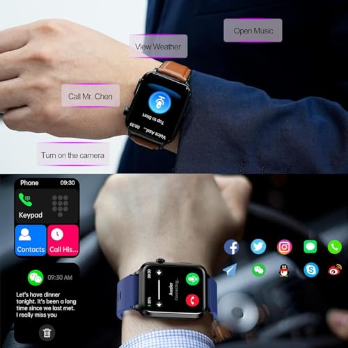 Advanced Health Smartwatch for Women Men with Real-Time Monitoring of Heart Rate, Blood Oxygen, Body Temperature, Blood Pr...