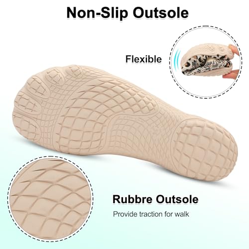 LeIsfIt Women's Barefoot Shoes Slip-On Sneakers Wide Toe Box Minimalist Shoes for Walking Hiking Trail Running