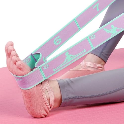 Multi-Loop Stretch Band - Yoga, Pilates, Ballet, and Physical Therapy Stretching Strap for Flexibility, Leg Stretching, an...