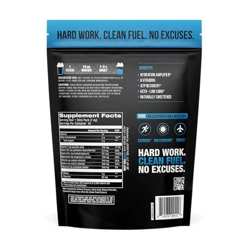 Jocko Fuel Hydrate Electrolytes Powder Packets Low Sugar - Hydration Amplifier Packets for Recovery, Dehydration, & Exerci...